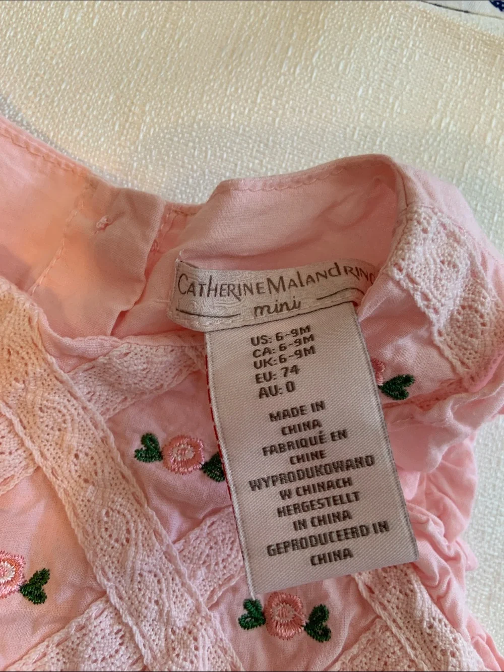 12 months bundle Carter's Pink Embroidered Ruffle Romper Dress 4 pieces